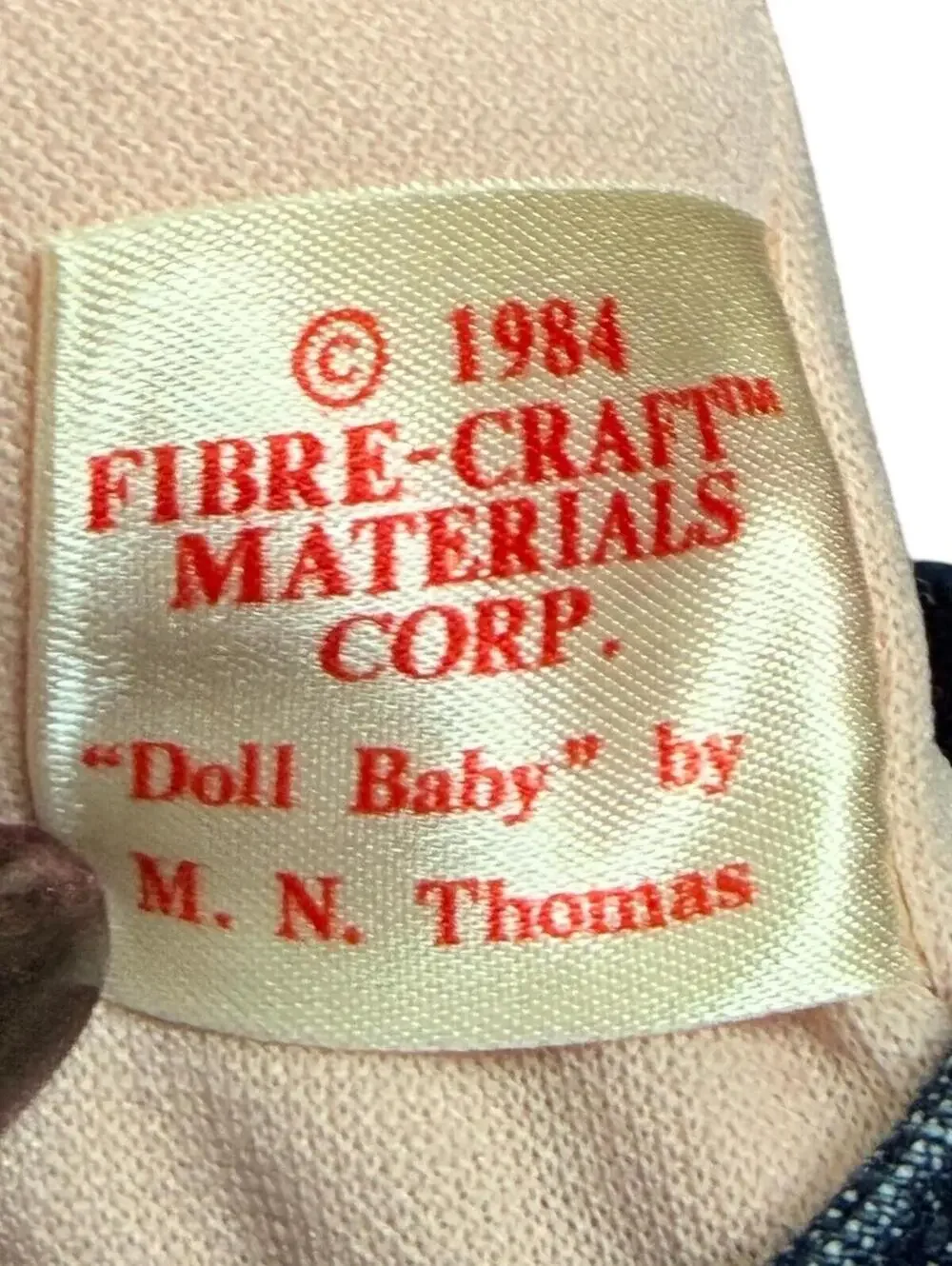 Vintage 1984 Original Doll Baby Martha Nelson Thomas Fibre Craft